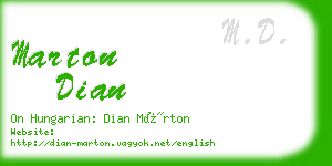 marton dian business card